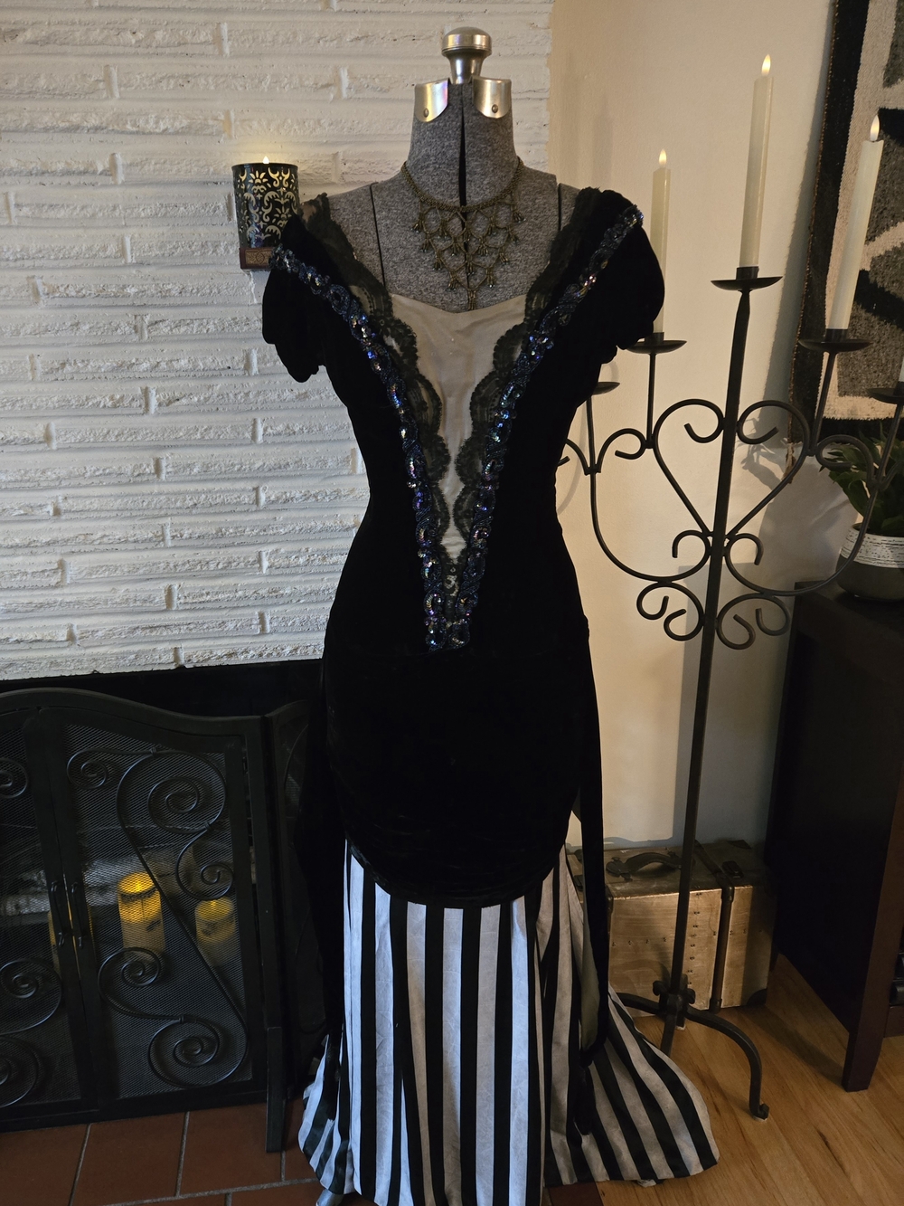 Vintage Velvet & Satin Dress